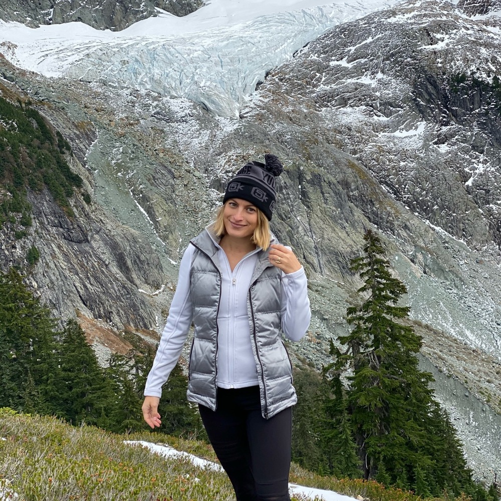 Athleta Silver Twill Vest